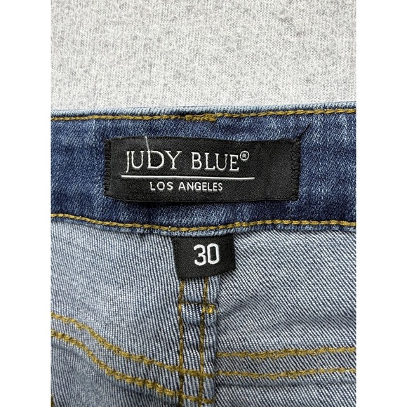Judy Blue Jeans Womens 30 Blue JB8271‎ DK Relaxed Fit Distressed Stretch Denim - Picture 7 of 12